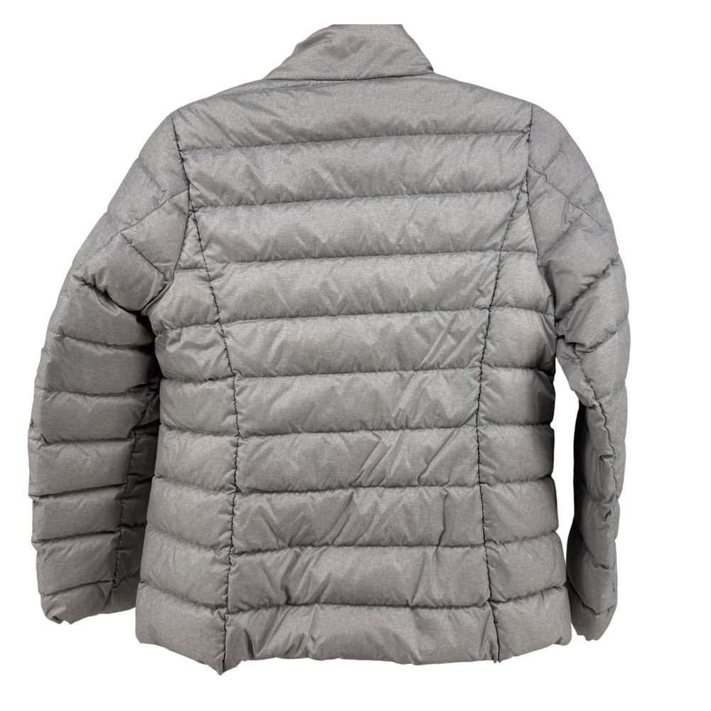 Eddie Bauer EB650 Down Puffer Jacket Women's PM Petite Medium Silver Lightweight - Picture 2 of 8